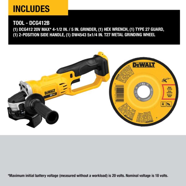 4.5-in 20-volt Max Trigger Switch Cordless Angle Grinder (Tool Only) - Image 2