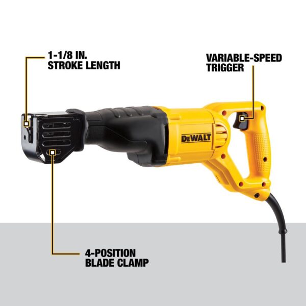 10-Amp Variable Speed Corded Reciprocating Saw - Image 2