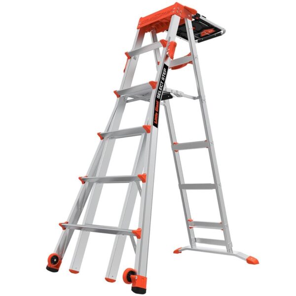 Little Giant Ladders Select Step M6 Aluminum 10-ft Type 1A- 300-lb Capacity Telescoping Step Ladder - Image 3