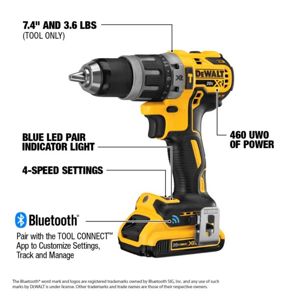 XR 1/2-in 20-volt Max-Amp Variable Speed Brushless Cordless Hammer Drill (2-Batteries Included) - Image 2