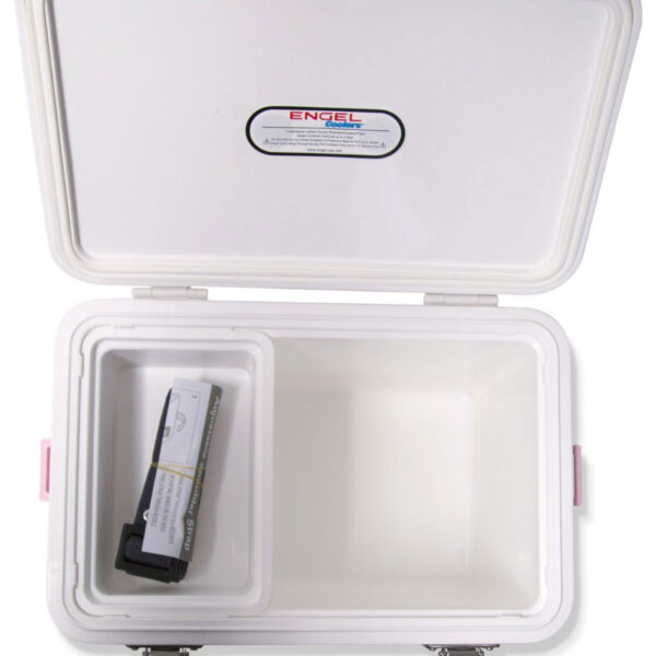 Engel 19 Quart Fishing Live Bait Dry Box Ice Cooler with Shoulder Strap, White - Image 8