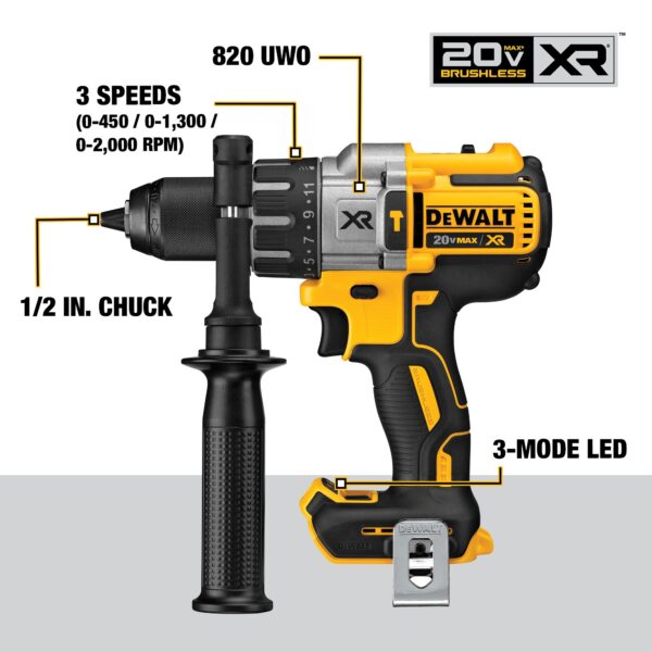 XR 2-Tool 20-Volt Brushless Power Tool Combo Kit with Hard Case (2-Batteries and charger Included) - Image 3