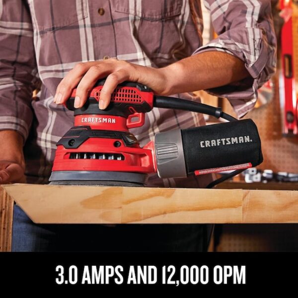 Power Sanders CMEW231 120-Volt 3-Amp Corded Random Orbital Sander with Dust Management - Image 3
