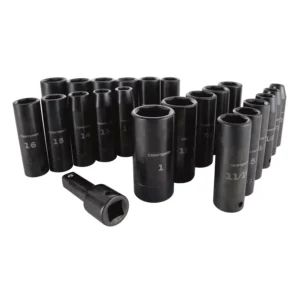 CMMT16970 23-Piece Standard (SAE) and Metric Combination 1/2-in Drive Set 6-Point Impact Socket Set