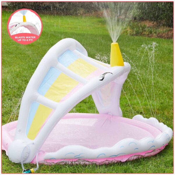 Sunsmart Rainbow Unicorn Shade N  Splash Sprinkler and Splash Pad 5.5 - Image 2