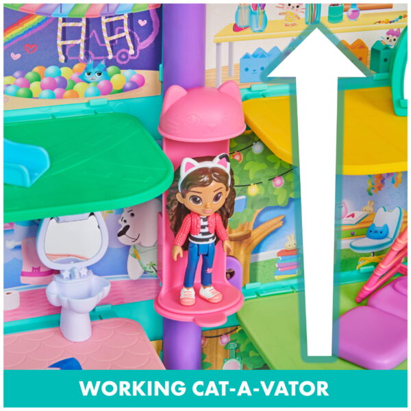 Gabby s Dollhouse, Purrfect Dollhouse 2-Foot Tall Playset with Sounds, 15 Pieces - Image 5