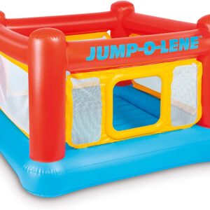 Inflatable Jump-O-Lene Playhouse Trampoline Bounce House for Kids Ages 3-6 Pool Red/Yellow, 68-1/2  L x 68-1/2  W x 44  H