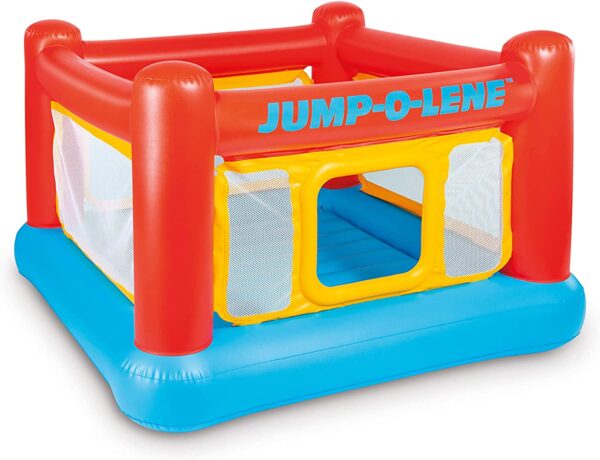 Inflatable Jump-O-Lene Playhouse Trampoline Bounce House for Kids Ages 3-6 Pool Red/Yellow, 68-1/2  L x 68-1/2  W x 44  H