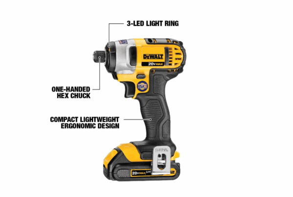 DCD771   DCF885 20-Volt MAX Cordless Drill/Impact Combo Kit (2-Tool) with dck240c2 6-1/2 in. Circular Saw - Image 5