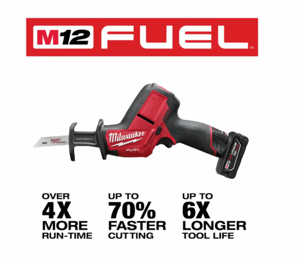 2520-21XC-2460-20 M12 FUEL 12-Volt Lithium-Ion Brushless Cordless HACKZALL Reciprocating Saw Kit with M12 Rotary Tool - Image 2