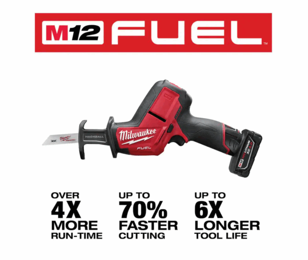 2520-21XC-48-11-2460 M12 FUEL 12V Lithium-Ion Brushless Cordless HACKZALL Reciprocating Saw Kit with 6.0Ah Battery - Image 2