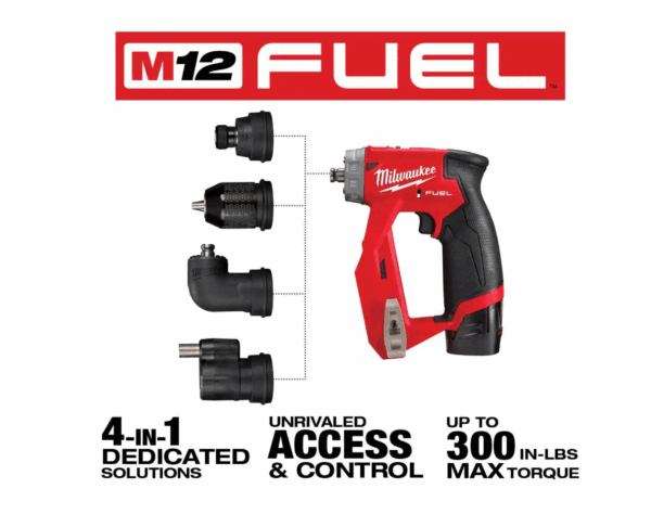 2505-22-2420-20 M12 FUEL 12V Lithium-Ion Brushless Cordless 4-in-1 Installation 3/8 in. Drill Driver Kit with M12 HACKZALL - Image 2