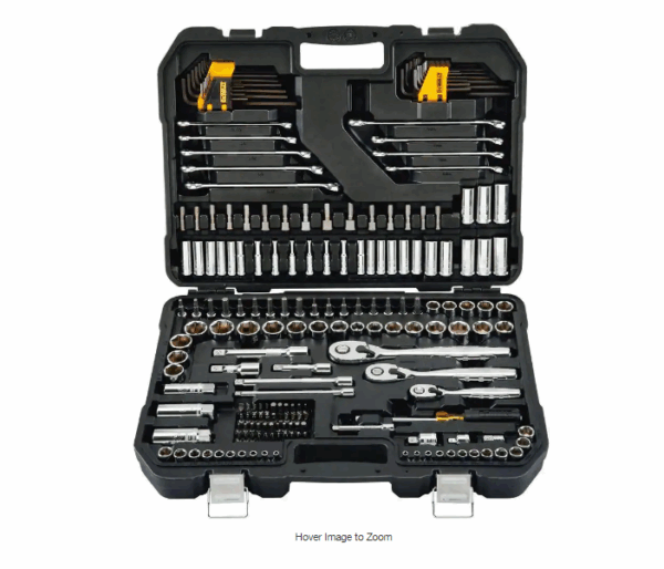 1/4 in., 3/8 in., and 1/2 in. Drive Polished Chrome Mechanics Tool Set (200-Piece)
