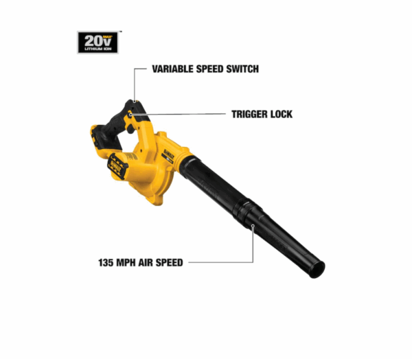 DCE100B 20-volt Max Jobsite Blower (Tool Only) - Image 2