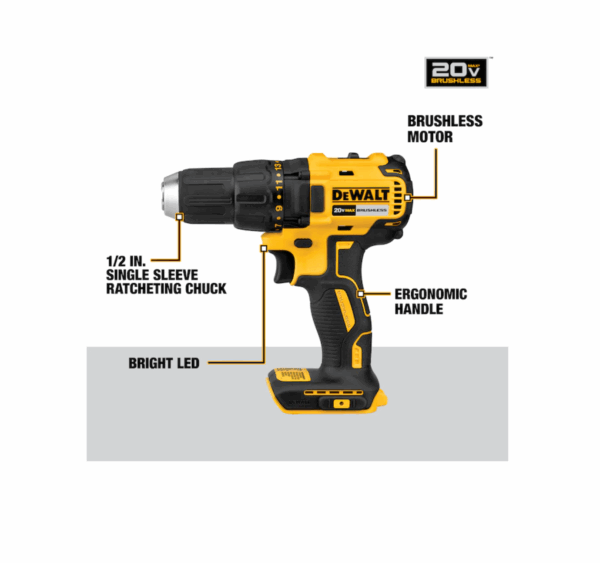 DCKSS521D2 5-Tool 20-Volt Max Brushless Power Tool Combo Kit with Soft Case (2-Batteries and charger Included) - Image 2