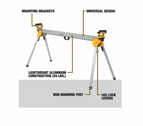 DWX723 Aluminum Adjustable Miter Saw Stand - Image 2