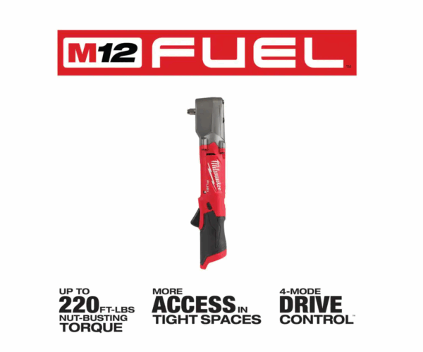2564-20 M12  12V Lithium-Ion Brushless Cordless 3/8 in. Right Angle Impact Wrench (Tool-Only) - Image 2