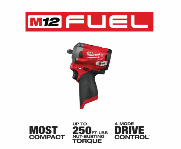 2554-20-2367-20 M12 FUEL 12V Lithium-Ion Brushless Cordless Stubby 3/8 in. Impact Wrench with M12 Rover Flood Light - Image 2