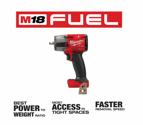 2960-20-49-16-2960 M18 FUEL 18V Lithium-Ion Mid Torque Brushless Cordless 3/8 in. Impact Wrench with Friction Ring, Protective Boot - Image 2