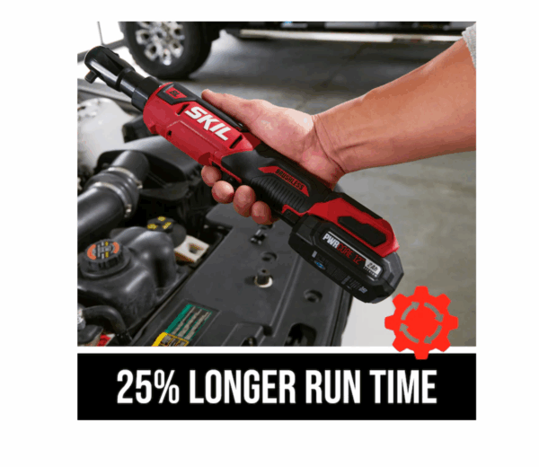 PWR CORE 12 Brushless 12V 3/8 Inch Ratchet Wrench Kit Includes 2.0Ah Lithium Battery and PWR JUMP Charger, RW5763A-10 - Image 5