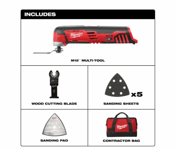 2426-20 M12 12-Volt Lithium-Ion Cordless Oscillating Multi-Tool (Tool-Only) - Image 3