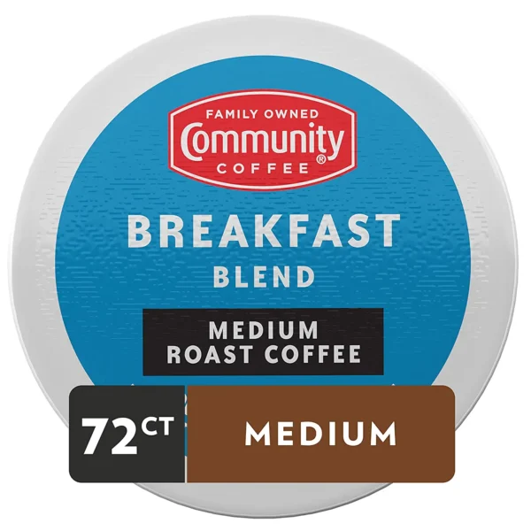Community Coffee Breakfast Blend 72 Count Coffee Pods Medium Roast, Compatible with Keurig 2.0 K-Cup Brewers, 72 Count (Pack of 1) - Image 2