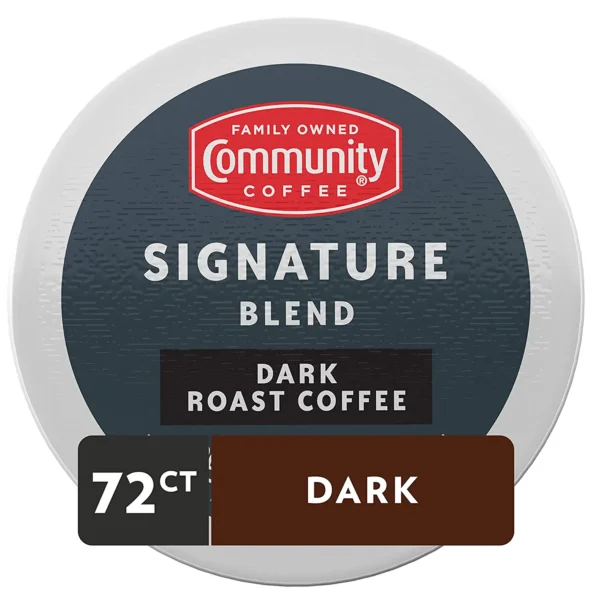 Community Coffee Signature Blend 72 Count Coffee Pods Dark Roast, Compatible with Keurig 2.0 K-Cup Brewers, Box of 72 Pods - Image 2