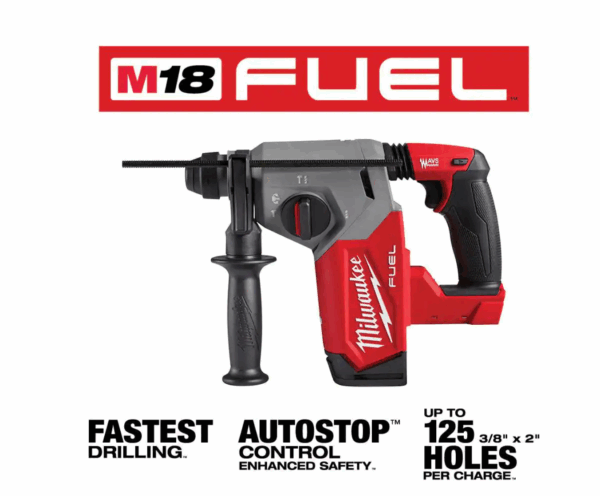 2912-20 M18 FUEL 18V Lithium-Ion Brushless Cordless 1 in. SDS-Plus Rotary Hammer (Tool-Only) - Image 2