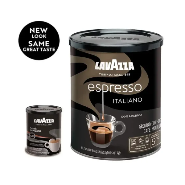 Lavazza Espresso Italiano Ground Coffee Blend Medium Roast, 8-Ounce Cans (Pack of 6) - Image 2