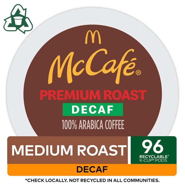 McCaf?? Premium Roast Decaf, Keurig Single Serve K-Cup Pods, Medium Roast Coffee Pods, 96 Count of pack of 4 of 24 K-Cup Pods each - Image 2