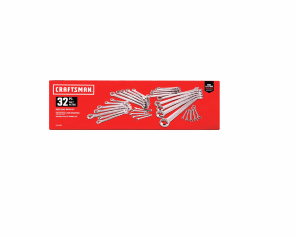 CMMT12080 32-Piece Set 12-point Standard (SAE) and Metric Combination Standard Combination Wrench Set - Image 2