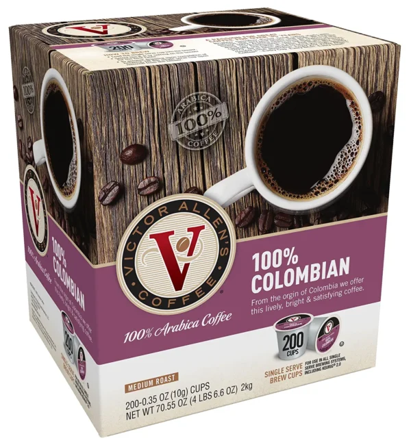 Victor Allen s Coffee 100% Colombian Medium Roast 200 Count Single Serve Coffee Pods for Keurig K-Cup Brewers - Image 2