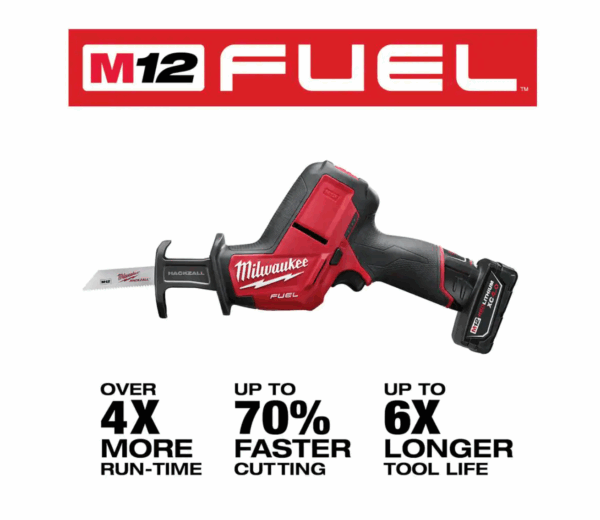 2520-21XC-2426-20 M12 FUEL 12-Volt Lithium-Ion Brushless Cordless HACKZALL Reciprocating Saw Kit W/ M12 Multi-Tool - Image 2