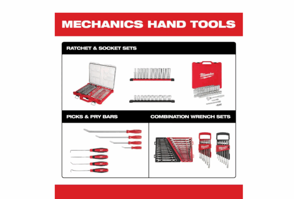 MLW48-22-9415 Combination SAE Wrench Mechanics Tool Set (15-Piece) - Image 8
