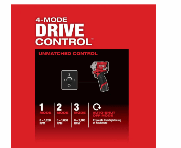 2551-22-2554-20 M12 FUEL SURGE 12V Lithium-Ion Brushless Cordless 1/4 in. Hex Impact Driver Compact Kit   M12 FUEL 3/8 in. Impact Wrench - Image 11