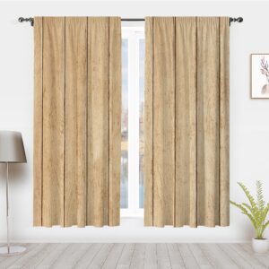 Imitation wood Solid Color Curtains