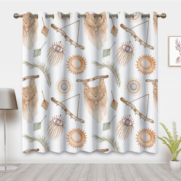 Abstract Line Art pattern Curtains - Image 4