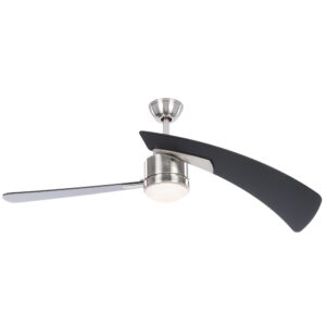 Aire Duo 48-in Brushed Nickel LED Indoor Ceiling Fan with Light Remote (2-Blade)