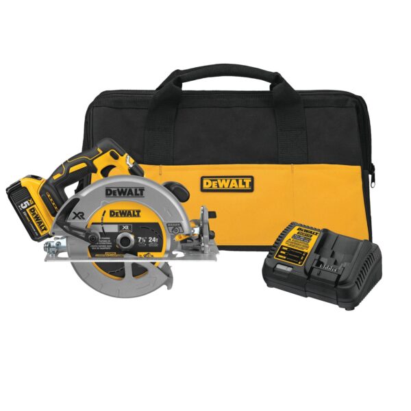 XR 20-volt Max 7-1/4-in Brushless Cordless Circular Saw Kit Circular Saw (1-Battery and Charger Included)