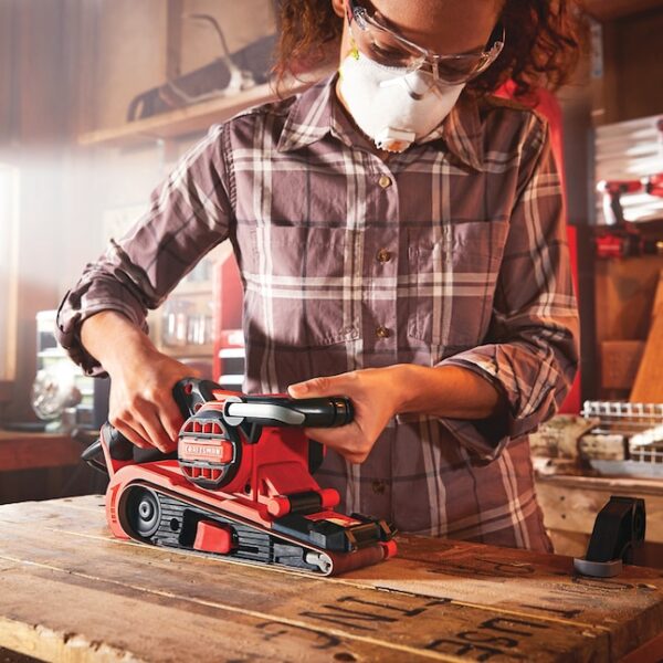 Power Sanders CMEW213 120-Volt 7-Amp Corded Belt Sander with Dust Management - Image 6