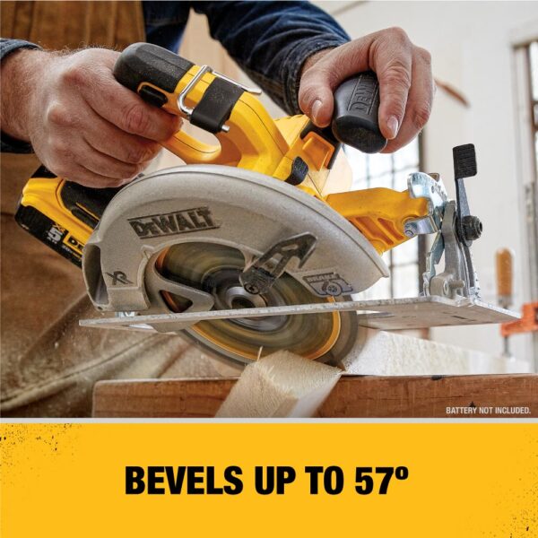 XR 20-volt Max 7-1/4-in Brushless Cordless Circular Saw Kit Circular Saw (1-Battery and Charger Included) - Image 4