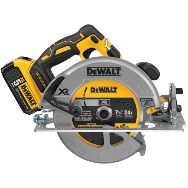 XR 20-volt Max 7-1/4-in Brushless Cordless Circular Saw Kit Circular Saw (1-Battery and Charger Included) - Image 8