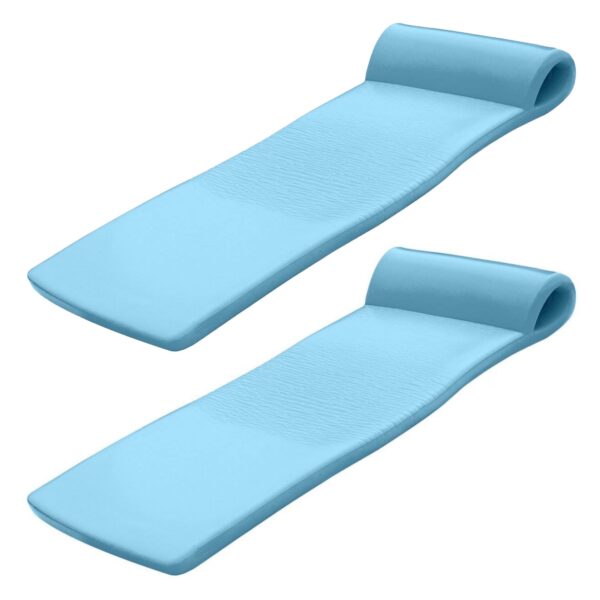70 Inch Foam Raft Lounger Pool Float, Blue (2 Pack)