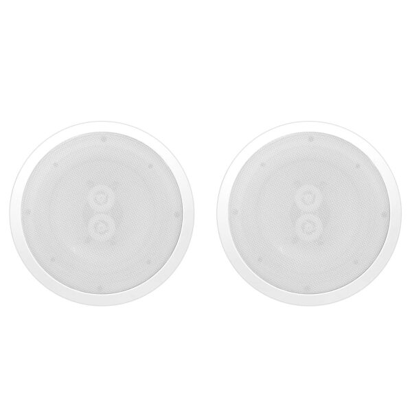 6.5 Inch 300W Home Audio In-Ceiling or Outdoor Speaker Waterproof (2 Pack)