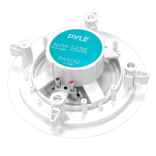 6.5 Inch 300W Home Audio In-Ceiling or Outdoor Speaker Waterproof (2 Pack) - Image 3