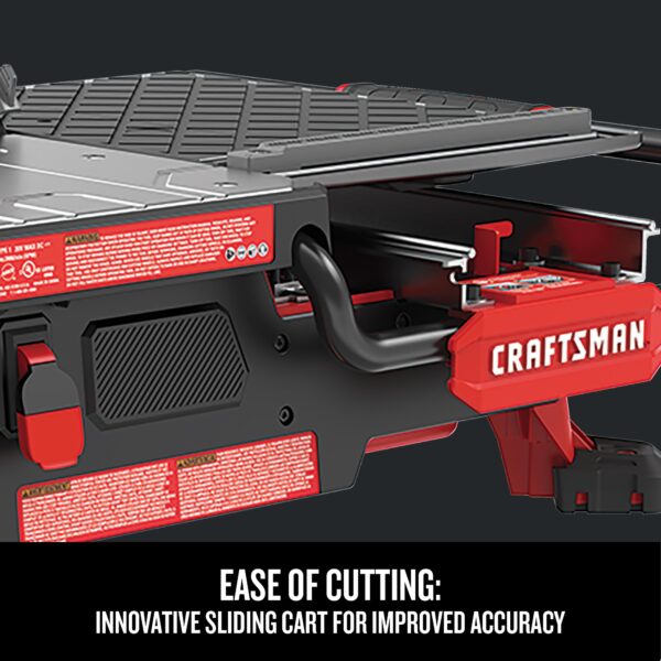 V20 7-in 30-Amp Tabletop Sliding Table Cordless Tile Saw (Battery Included) - Image 3
