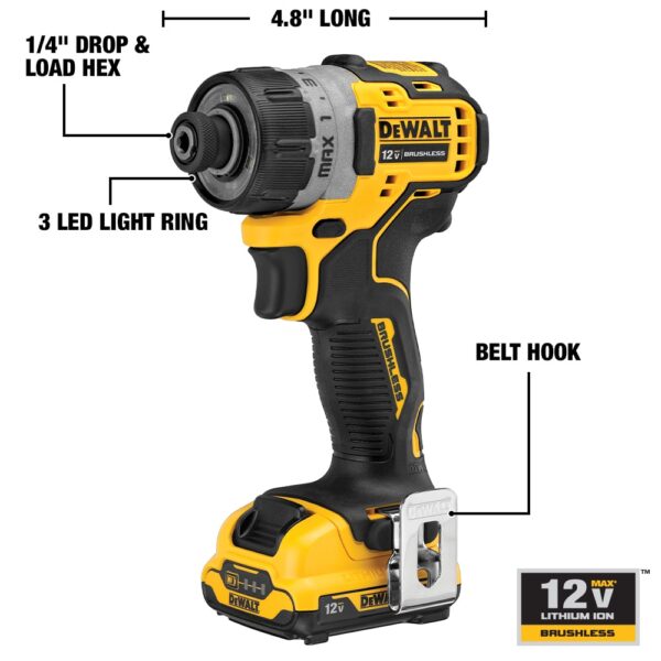 XTREME 12-Volt Max Brushless 1/4-in Cordless Screwdriver (2-Batteries Included and Charger Included) - Image 2