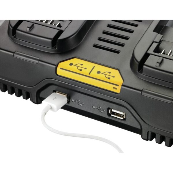 12/20V  Charging Station/Dual Charger for Jobsite (DCB102) , Black - Image 2