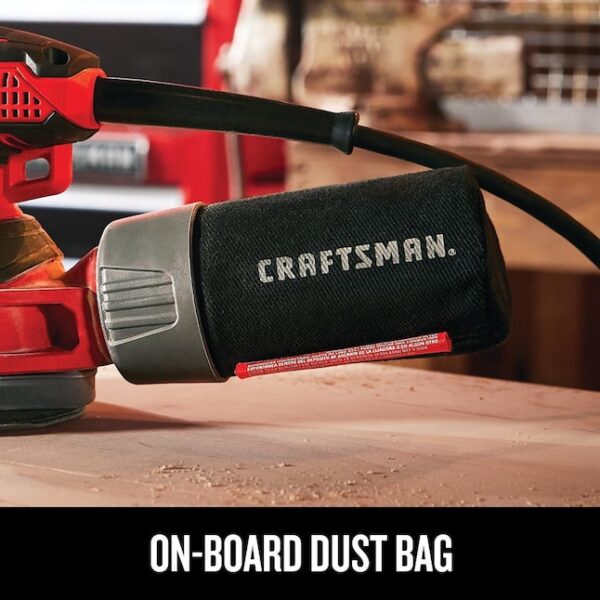 Power Sanders CMEW231 120-Volt 3-Amp Corded Random Orbital Sander with Dust Management - Image 6