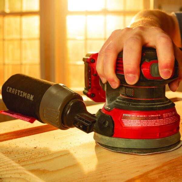 Power Sanders CMCW220B V20 20-Volt Cordless Random Orbital Sander with Dust Management - Image 10